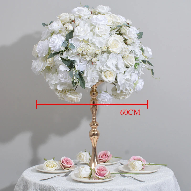 Artificial Flower Ball Wedding Decoration, Table Centerpieces Flower Ball, Road Lead Floral Arrangement, Party Event Decor Props