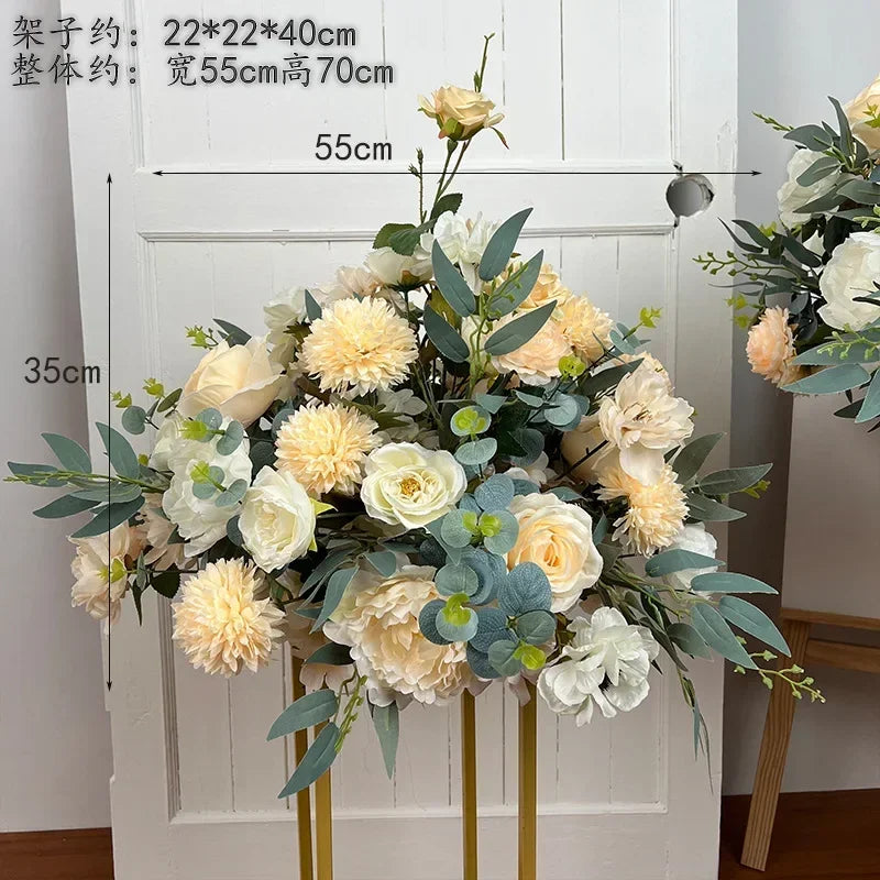 Artificial Flower Ball Wedding Decoration Table Centerpieces Decor Floral Road Leading Arrangement Party T Stage Display Props