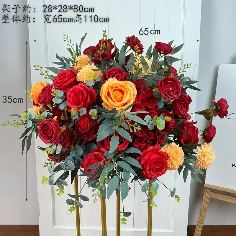 Artificial Flower Ball Wedding Decoration Table Centerpieces Decor Floral Road Leading Arrangement Party T Stage Display Props