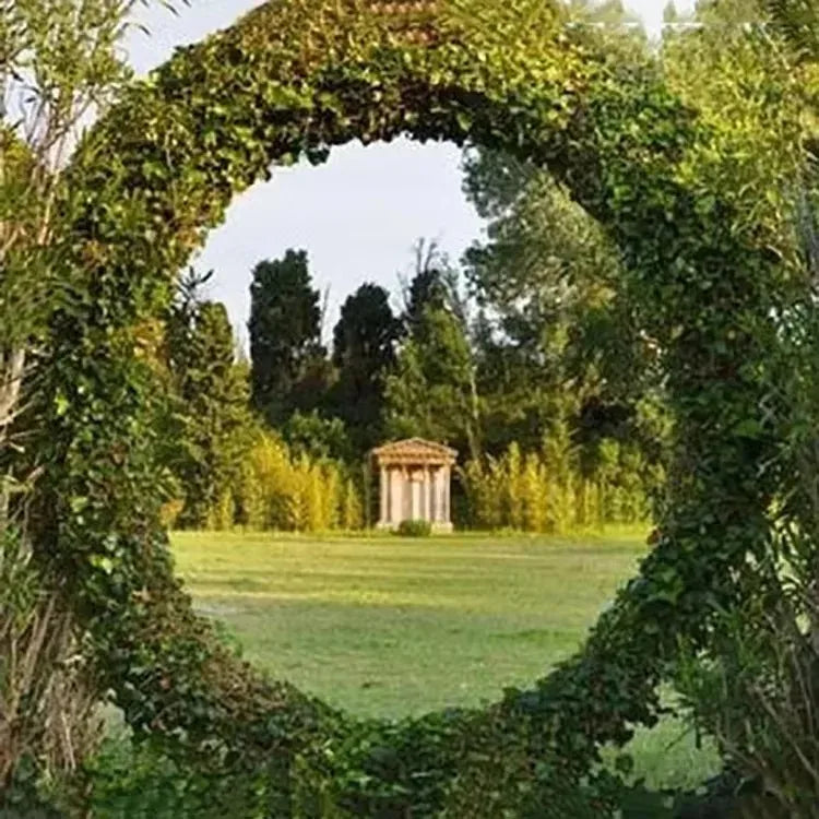 Decorative Large Metal Garden Moon Gate Corten Steel Villas Arch Metal Moon Gate for Backyard Gardens