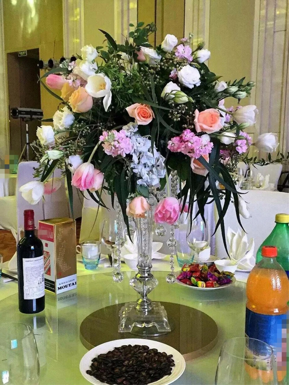 Acrylic Wedding Centerpiece 73CM Tall Flower Vase Crystal Table Centerpieces Wedding Road Leads Decor