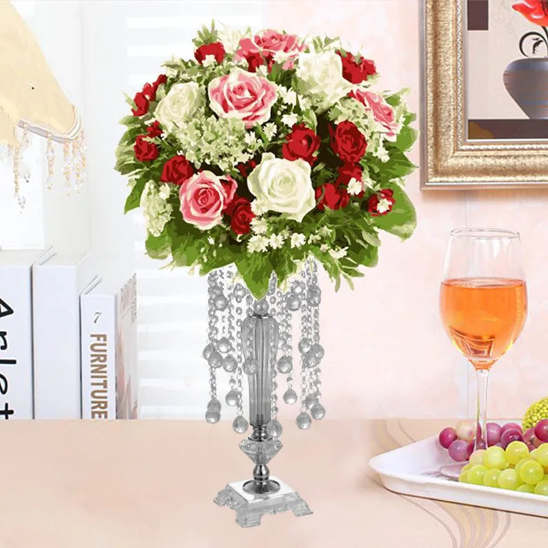 Acrylic Wedding Centerpiece 73CM Tall Flower Vase Crystal Table Centerpieces Wedding Road Leads Decor