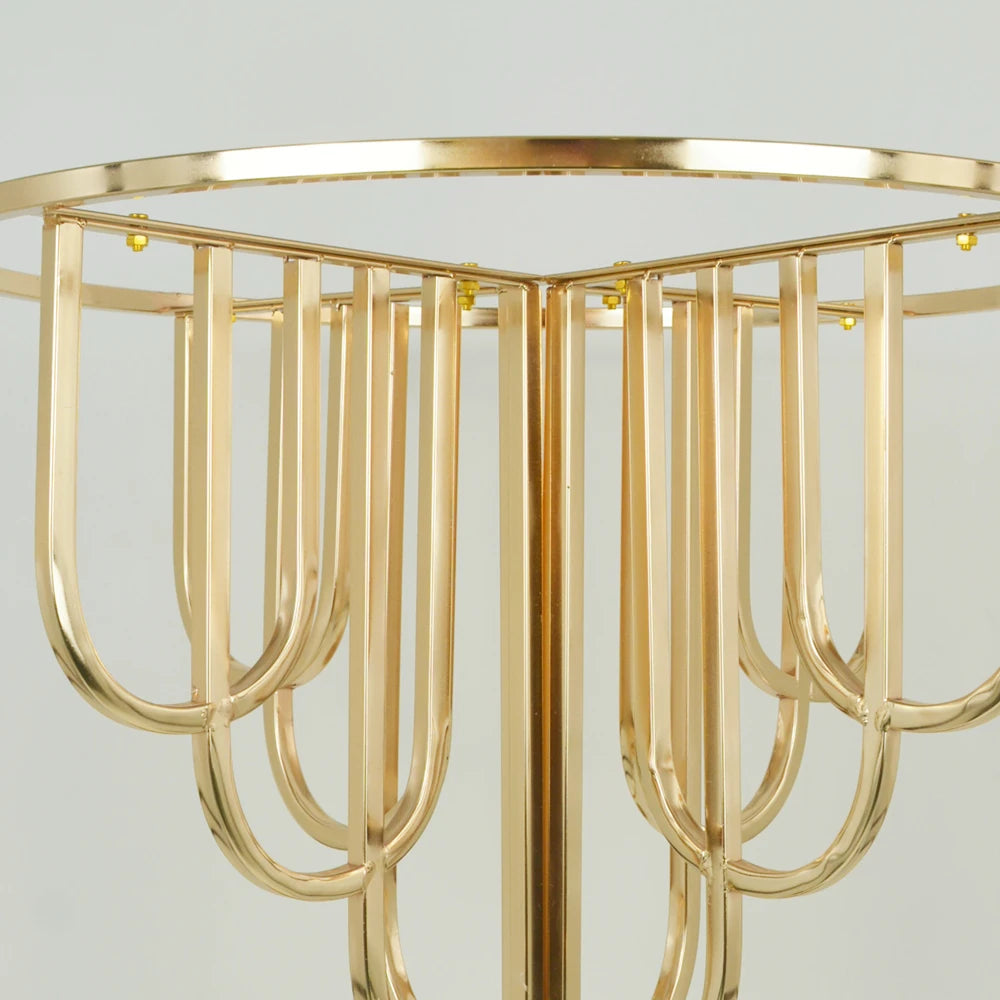 5 PCS Wedding Table Centerpieces 43 Inches IEvent Road Lead Party Metal Gold Modern Flower Stand Vase Centerpieces For Decor