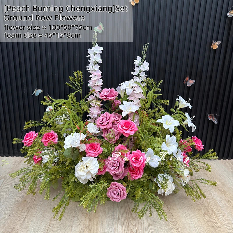 Artificial Flowers for Wedding Stage Home Decor Table Centerpieces - Floor Lead Road Decorative Floral Arrangements