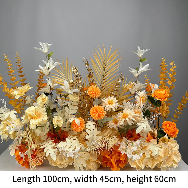 Artificial Flowers New Wedding Arrangement Flower Runway Decoration Flower Arrangement Flower Wedding Background Decoration Arti