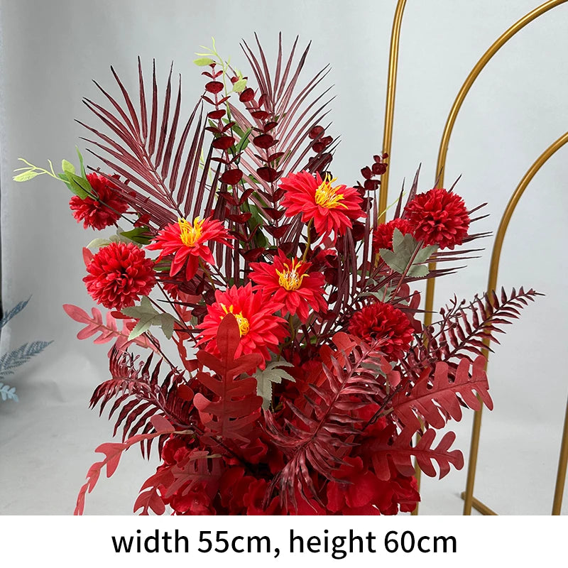Artificial Flowers New Wedding Arrangement Flower Runway Decoration Flower Arrangement Flower Wedding Background Decoration Arti
