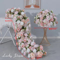 Artificial Flowers Table Centerpiece Floral Ball Wedding Decoration Table Sofa Flower Runner Long Flower Row Party Event Decor