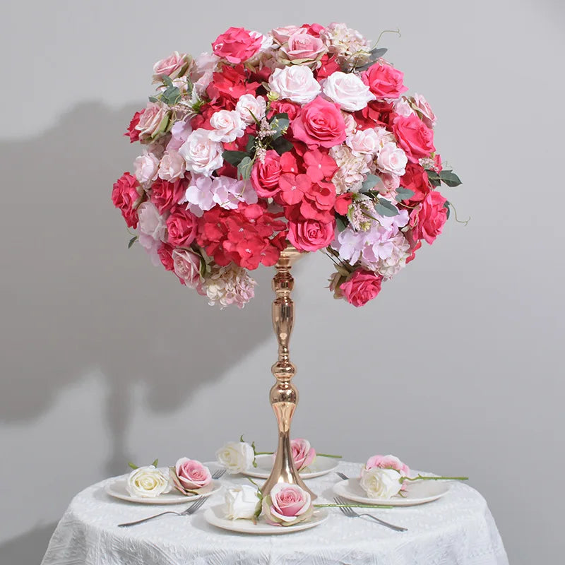 Artificial Flower Ball Wedding Decoration, Table Centerpieces Flower Ball, Road Lead Floral Arrangement, Party Event Decor Props