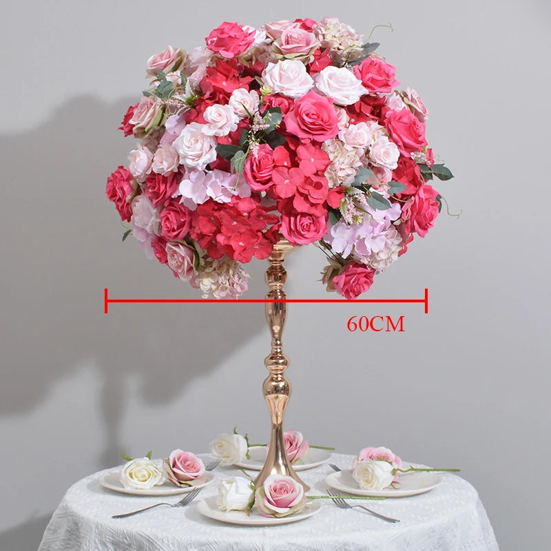 Artificial Flower Ball Wedding Decoration, Table Centerpieces Flower Ball, Road Lead Floral Arrangement, Party Event Decor Props
