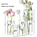 Clear Glass Cylinder Vases 10 20 25cm Tall Cylinder Vases for Centerpieces, Glass Flower Vase Floating Candle Holder Vase