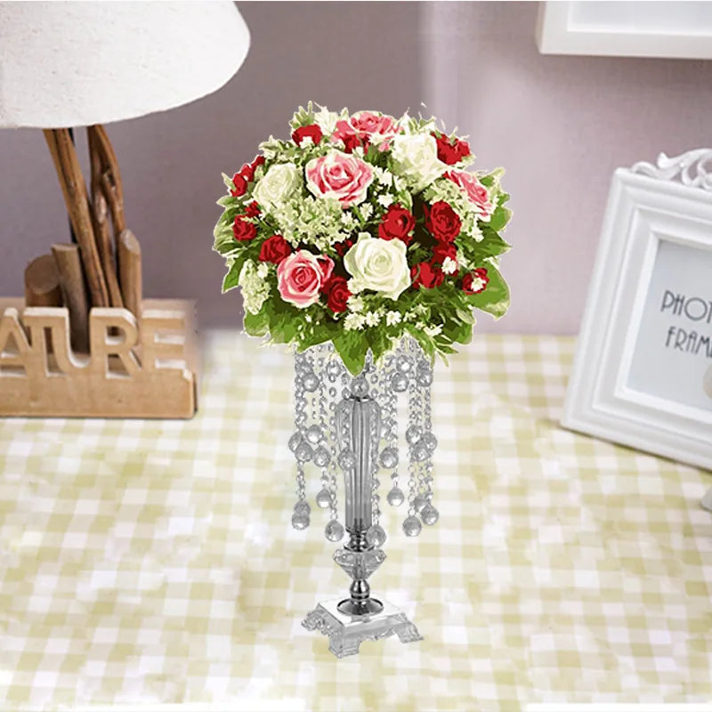 Acrylic Wedding Centerpiece 73CM Tall Flower Vase Crystal Table Centerpieces Wedding Road Leads Decor