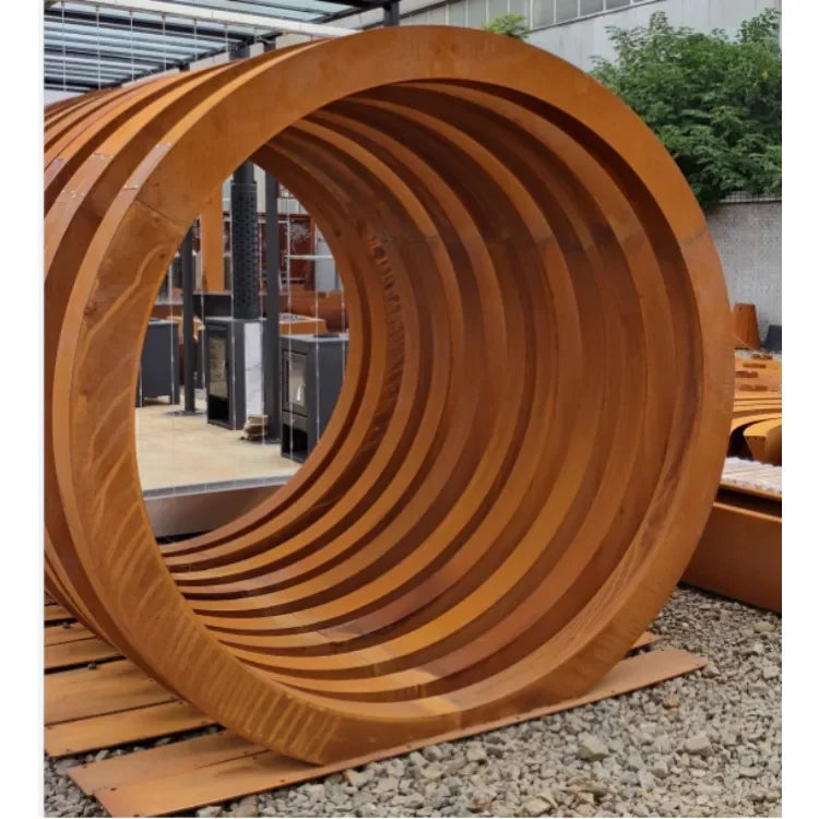 Decorative Large Metal Garden Moon Gate Corten Steel Villas Arch Metal Moon Gate for Backyard Gardens