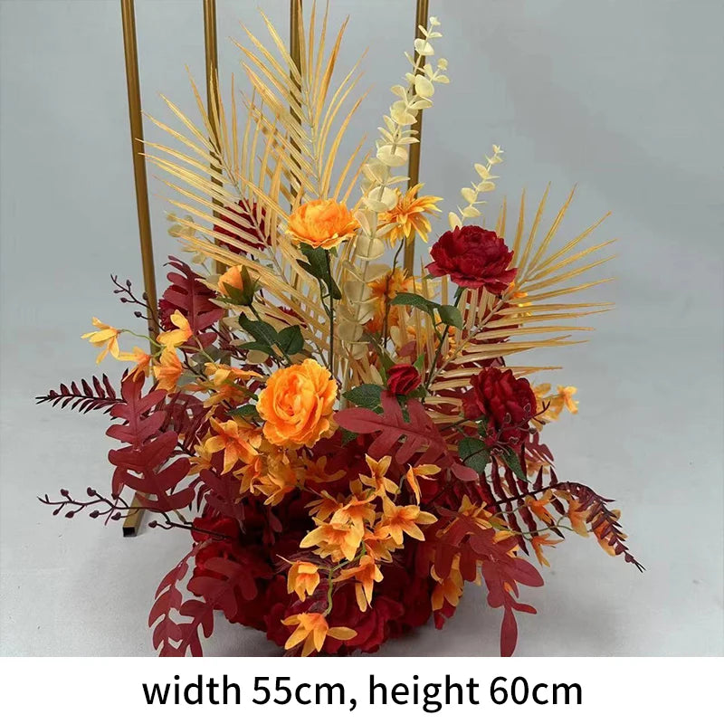 Artificial Flowers New Wedding Arrangement Flower Runway Decoration Flower Arrangement Flower Wedding Background Decoration Arti