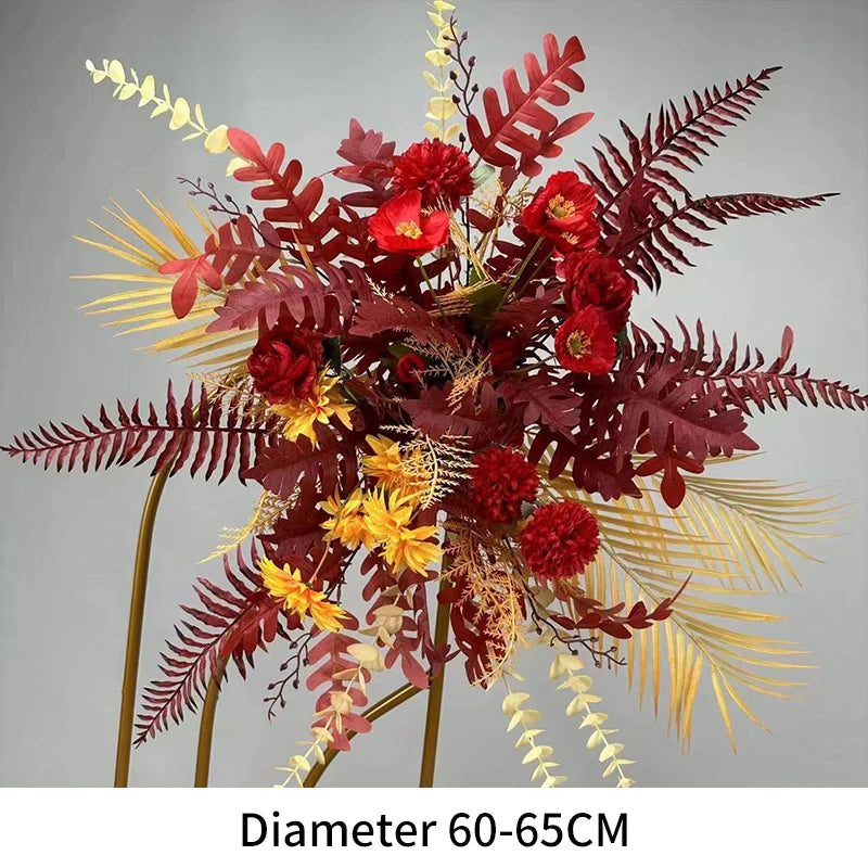 Artificial Flowers New Wedding Arrangement Flower Runway Decoration Flower Arrangement Flower Wedding Background Decoration Arti