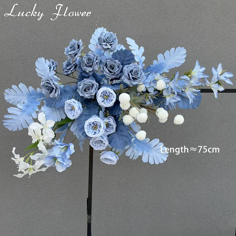 Artificial Flowers Wedding Decoration Hanging Flower Row Background Arch Decor Road Lead Flower Ball Floral Backdrop Arrangement