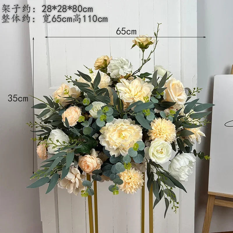 Artificial Flower Ball Wedding Decoration Table Centerpieces Decor Floral Road Leading Arrangement Party T Stage Display Props