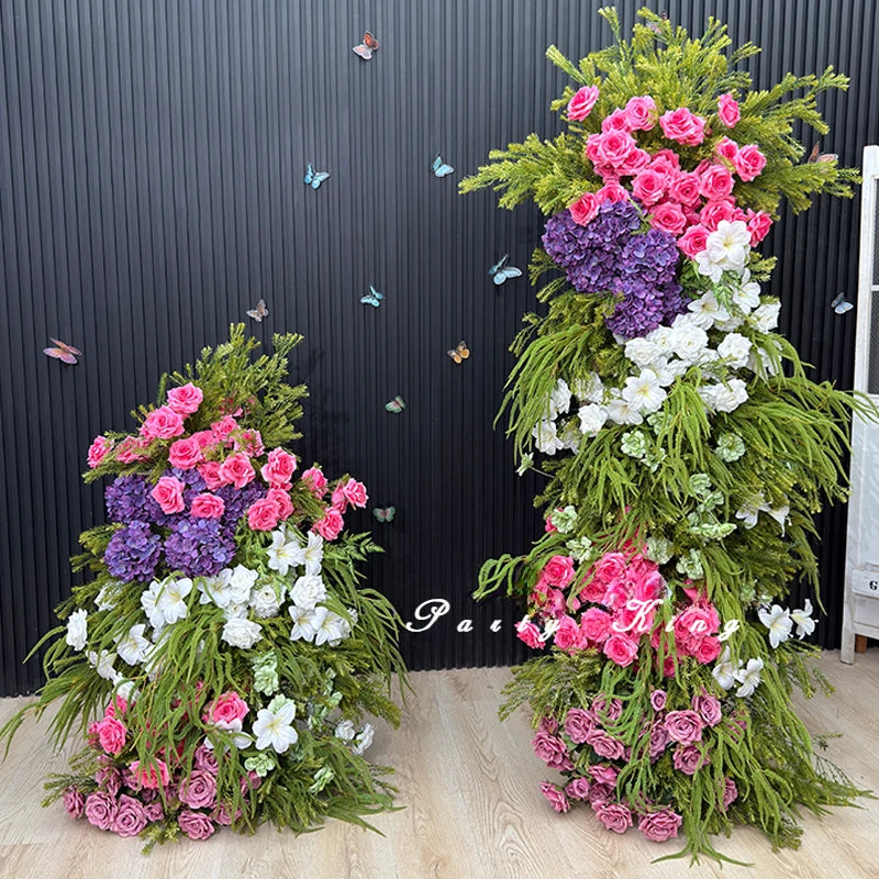 Artificial Flowers for Wedding Stage Home Decor Table Centerpieces - Floor Lead Road Decorative Floral Arrangements