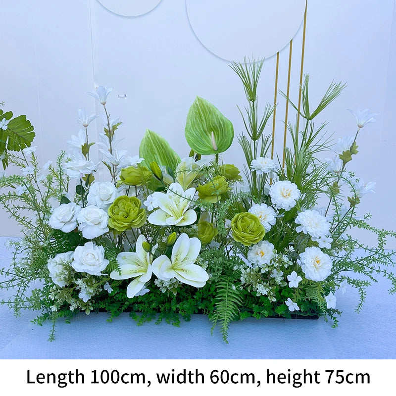 Artificial Flowers New Wedding Arrangement Flower Runway Decoration Flower Arrangement Flower Wedding Background Decoration Arti
