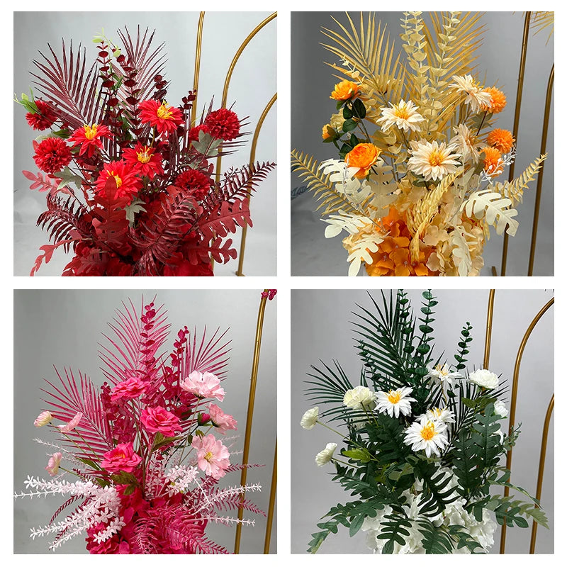 Artificial Flowers New Wedding Arrangement Flower Runway Decoration Flower Arrangement Flower Wedding Background Decoration Arti